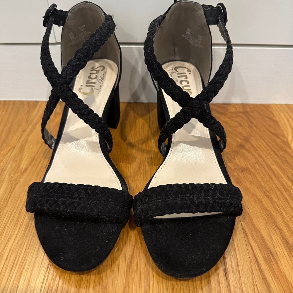 New Sam Edelman Circus Strappy Black Sandal Sz 9